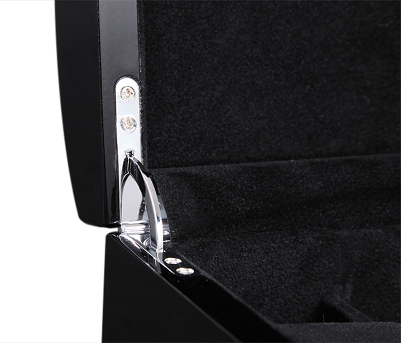Ebony with Black High Glossy Arc 6 Watch Case with Velvet Interior