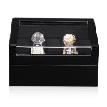 High Glossy Black 10 Watch Case with Acrylic Display Window