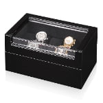 High Glossy Black 10 Watch Case with Acrylic Display Window