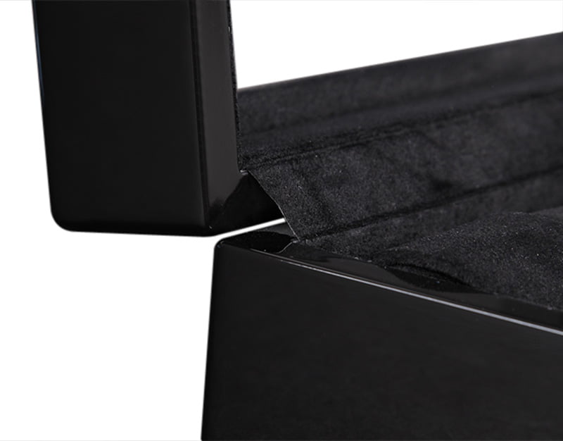 High Glossy Black 10 Watch Case with Acrylic Display Window