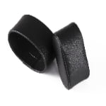 Two black watch cushions for 2-watch winder winding positions
