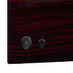 Ebony high-gloss watch winder with power switch and adapter connection