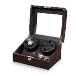 High Glossy Ebony 4-Watch Winder with 6-Watch Storage