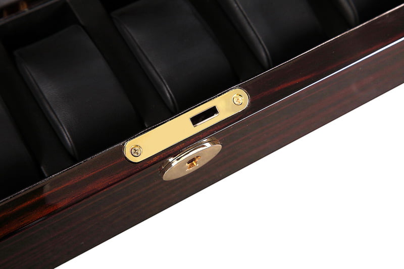 High Glossy Ebony 4-Watch Winder with 6-Watch Storage