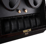 High Glossy Ebony 4-Watch Winder with 6-Watch Storage