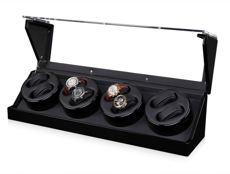 High-Gloss Black Finish 8-Watch Winder