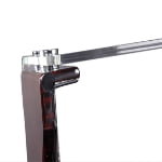 8-watch winder close-up showing transparent acrylic lid and high-gloss ebony frame