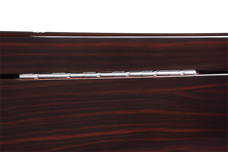 8-watch winder high-gloss ebony exterior with metal hinge detail