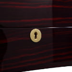 Ebony high-gloss watch winder with gold-tone standard hardware lock