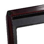 Ebony high-gloss watch winder lid corner with black interior trim