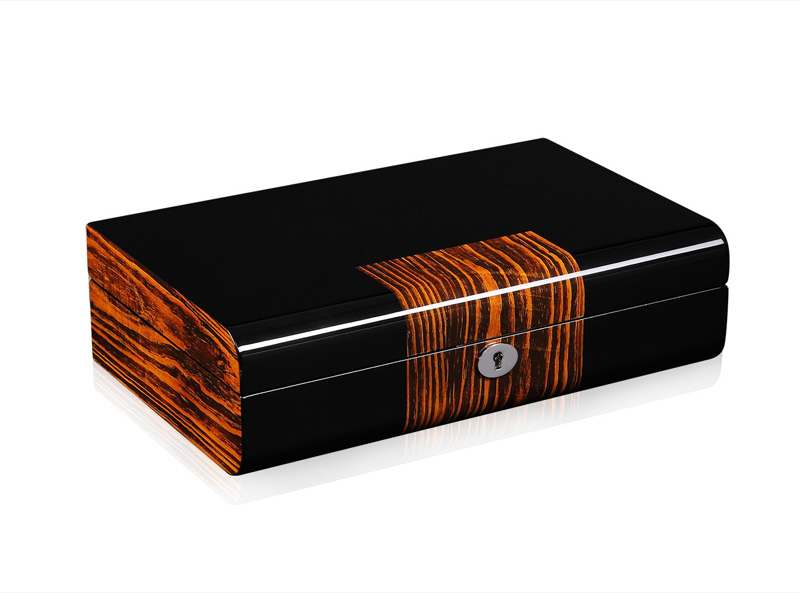 High Glossy Ebony Grain and Black 10 Watch Case