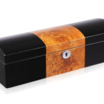 Camphor Glossy Arc 6 Watch Case with Apricot Velvet Interior
