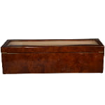 luxury 40 watch storage case with open lid and velvet watch cushions
