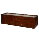 luxury watch gift packaging case with high gloss finish and storage compartments