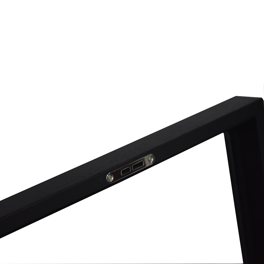 watch box with tempered glass display window and black finish