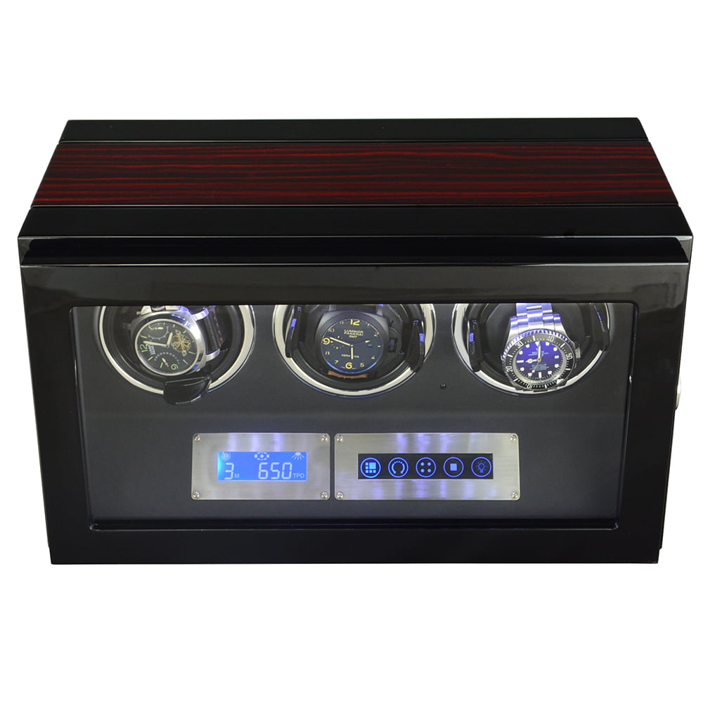 3 Watch Winder with Touchscreen Control and LED Light