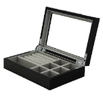 Bark Veneered MDF Jewelry Organizer Case