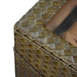 Single Woven Watch Winder with Premium PU Leather Finish