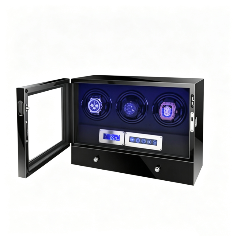 3-Watch Winder with Touchscreen Control & Storage Drawer