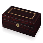 High Glossy Ebony with Apricot 12 Watch Case with Velvet Interior