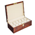 High Glossy Deep Yellow with Apricot 12 Watch Case with Velvet Interior