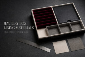 Jewelry box lining materials for custom projects