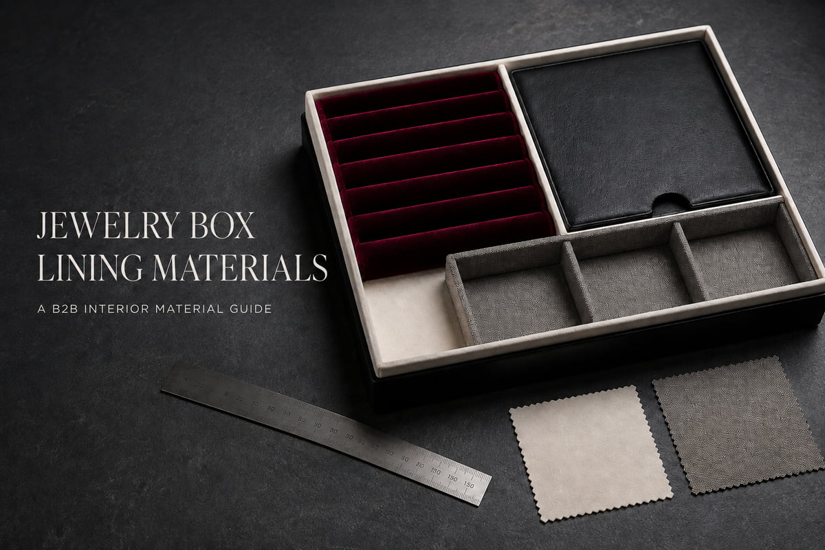 Jewelry box lining materials for custom projects