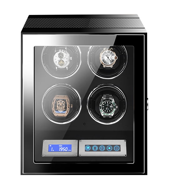 Carbon Fiber 4 Watch Winder with Adjustable TPD and Japanese Mabuchi Motor
