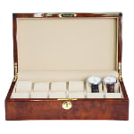 High Glossy Deep Yellow with Apricot 12 Watch Case with Velvet Interior