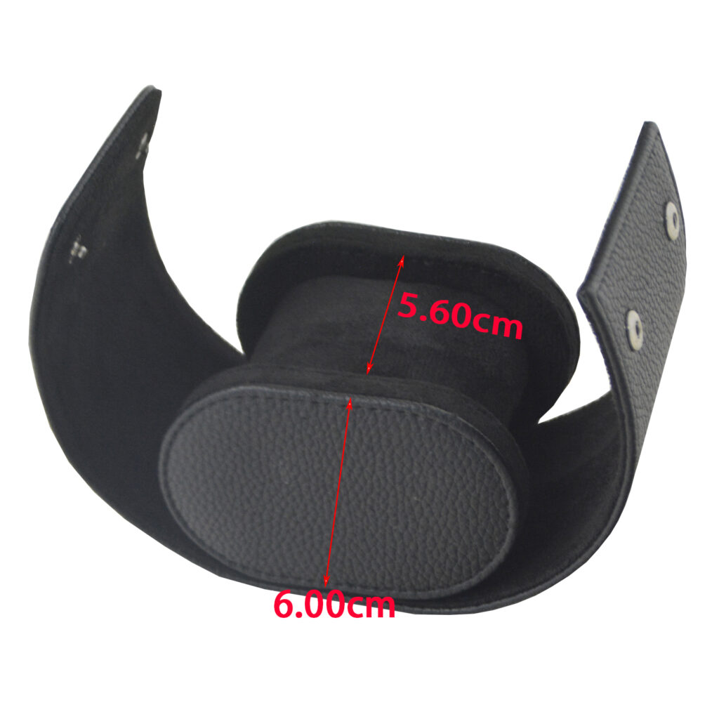 Pebbled Grain PU Leather 1 Watch Roll for Luxury Travel Storage