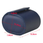Crossed Grain Blue PU Leather 1 Watch Roll