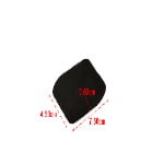 Black watch pillow showing 7.5 cm length, 4.5 cm width and 3.5 cm height