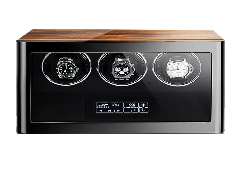 Zebra Finish 3 Watch Winder with Touchscreen & Display