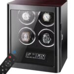 4 watch winder with ebony finish touchscreen control and remote