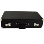 Black PU leather 60 watch case with suitcase handle and combination locks