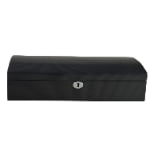 Carbon fiber watch holder case with lock closure