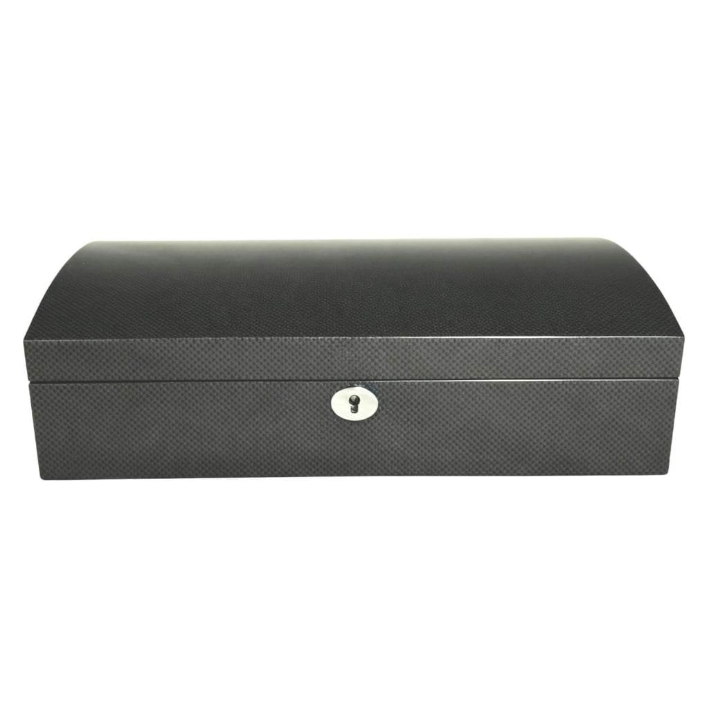 Arc 12 watch display case with carbon fibre exterior and front lock