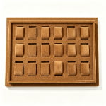 Coffee velvet watch display tray with 18 compartments