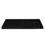 Black crocodile PU leather watch straps tray front view
