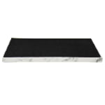 White marble pattern watch strap case top view with black interior