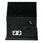 Black wood veneered watch winder safe with glass display window