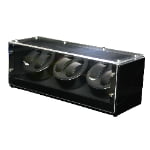 3 slots watch winder with black high-gloss lacquer finish and acrylic display window