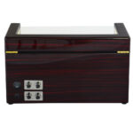 Ebony watch winder control knob and winding adjustment panel