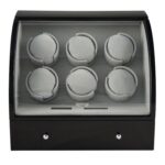 12 o'clock return watch winder with touchscreen control and tempered glass display window