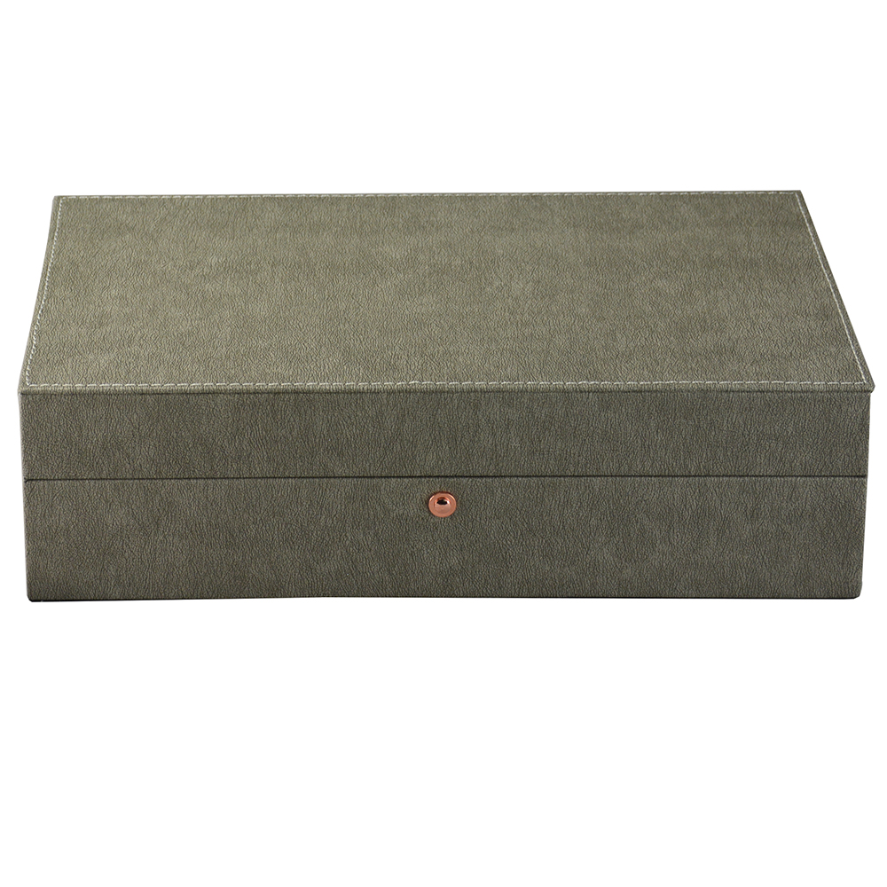 10 watch storage case with individual velvet cushions and organized compartments
