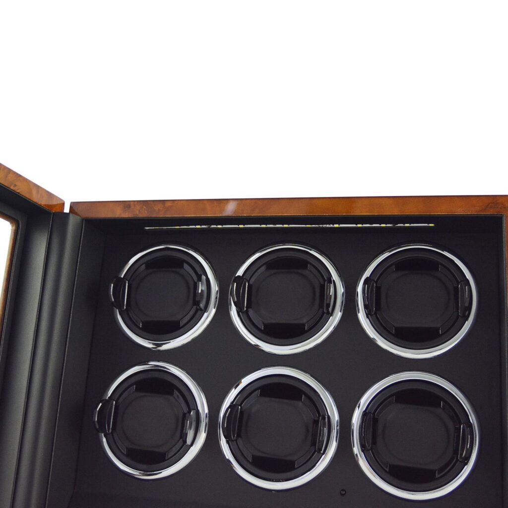 Sextuple Watch Winder LED detail with Door sensor