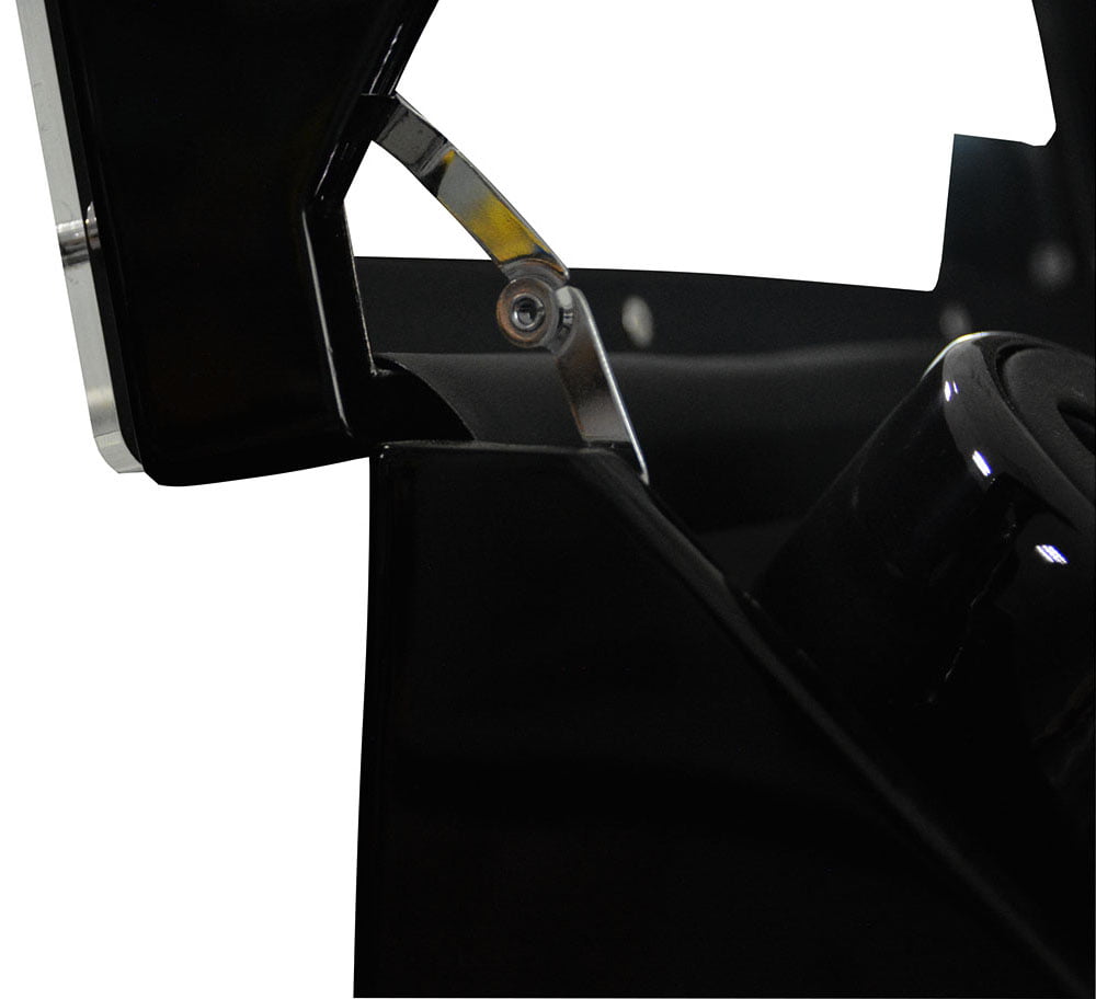 Watch winder hinge structure with black lacquer case construction