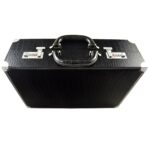 Large capacity watch case with black crocodile grain PU leather exterior