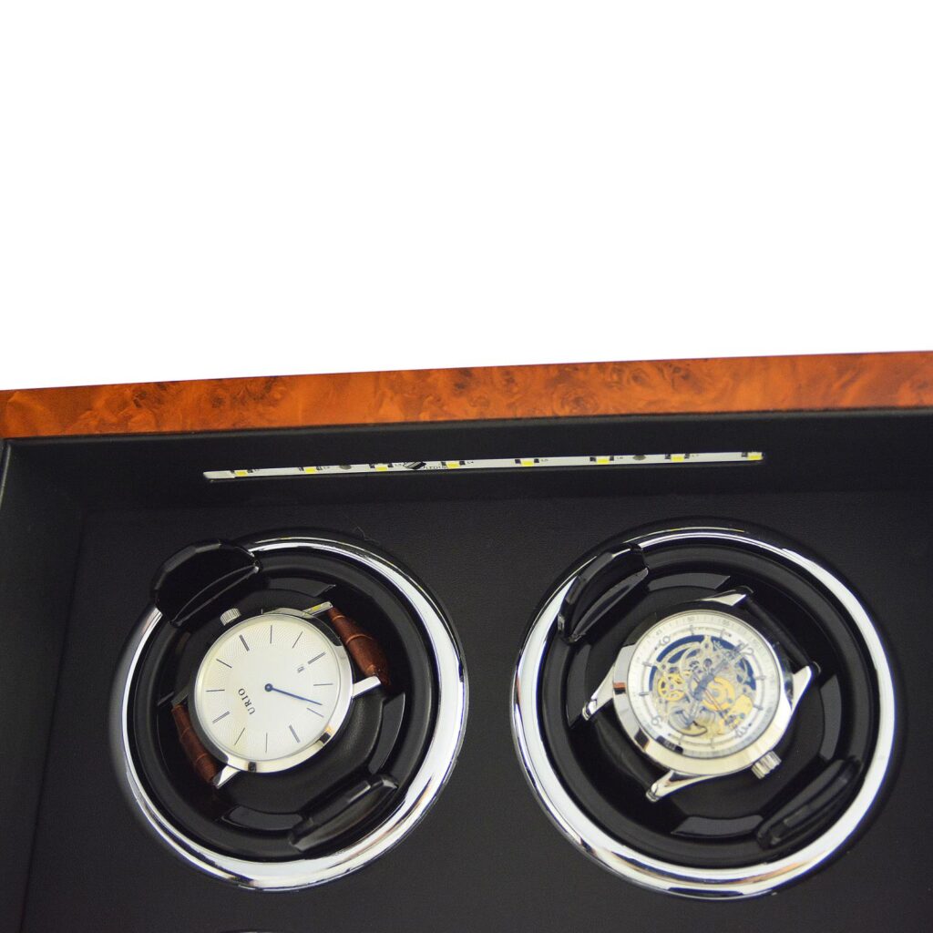 Quad Watch Winder LED light detail with 12 o'clock return