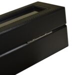 Black watch display box with acrylic top and six watch compartments